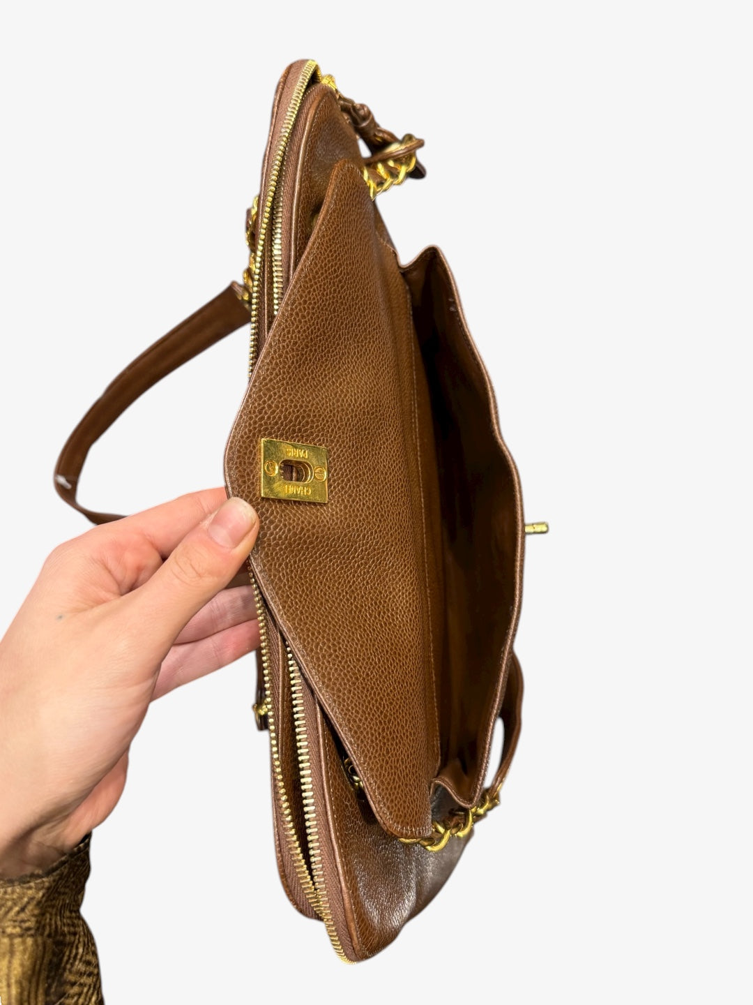 Sac vintage flap marron