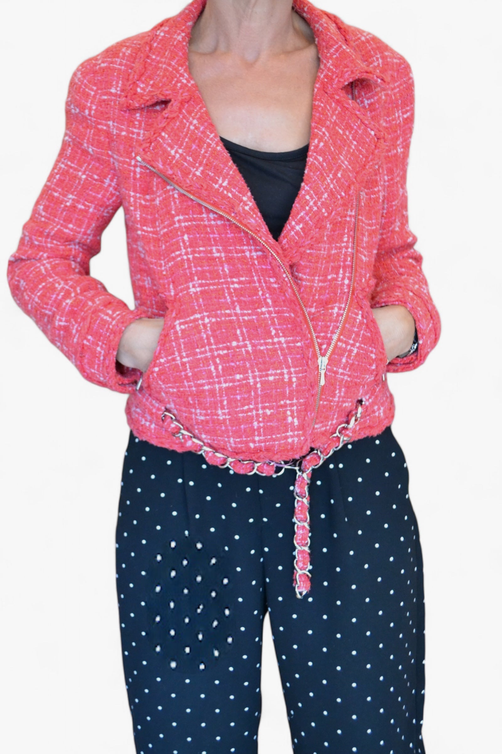 Veste Tweed Biker Jacket