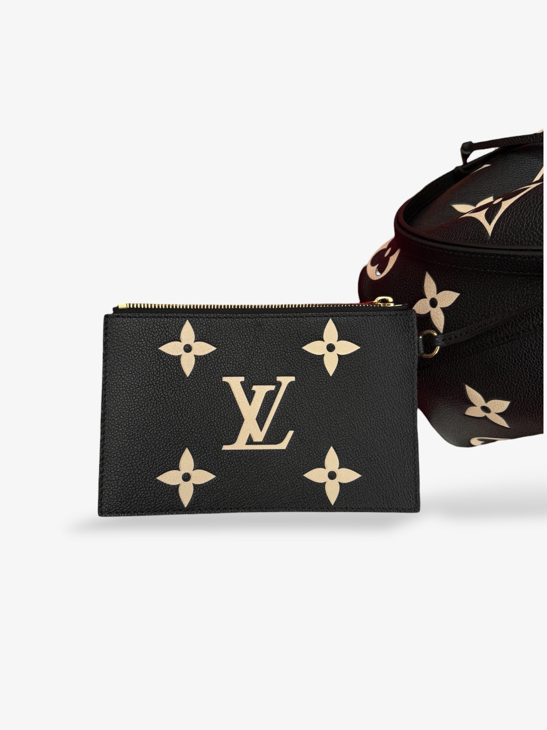 Sac NéoNoé MM en cuir Monogram Empreinte Giant Noir.