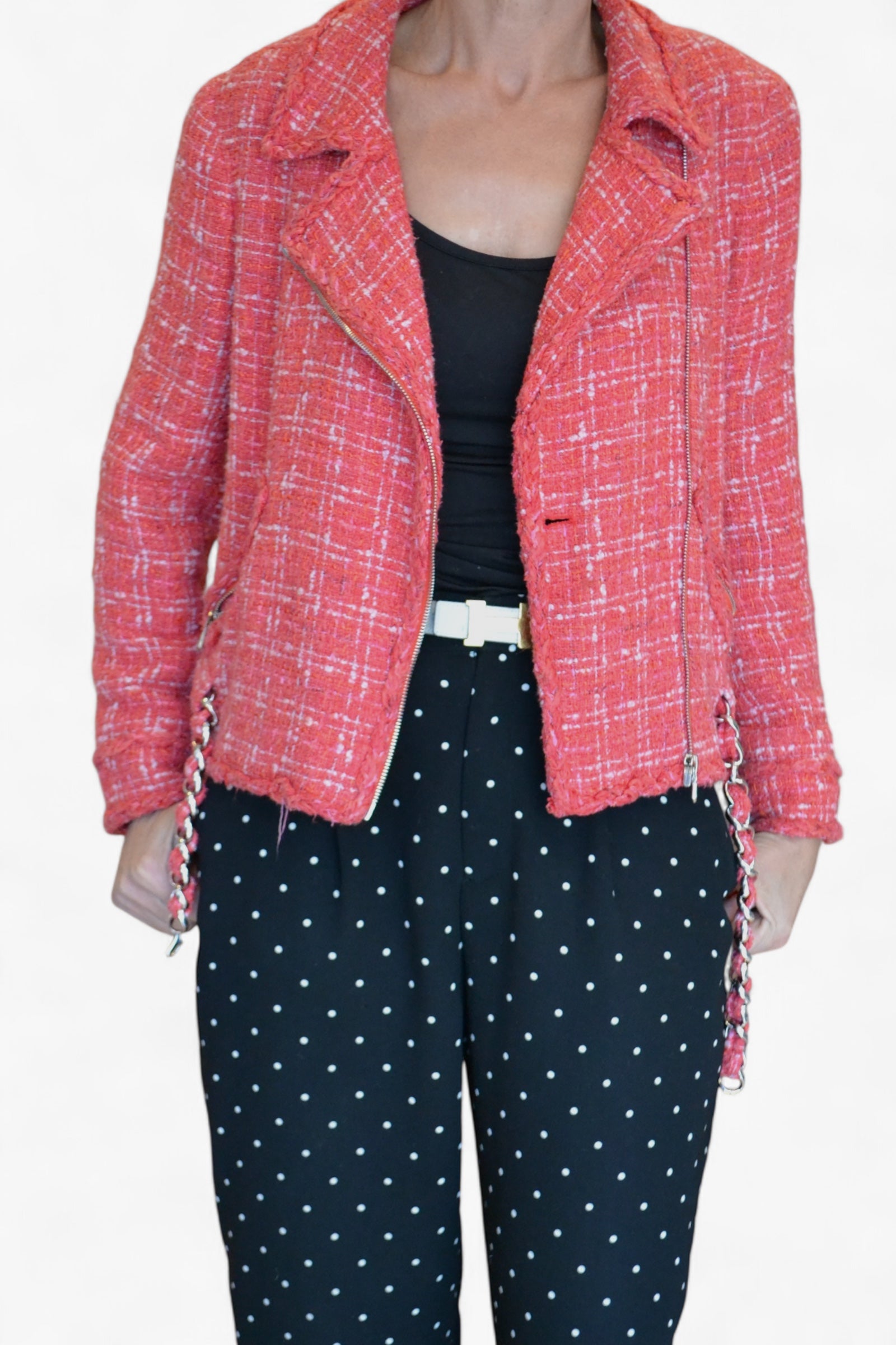 Veste Tweed Biker Jacket