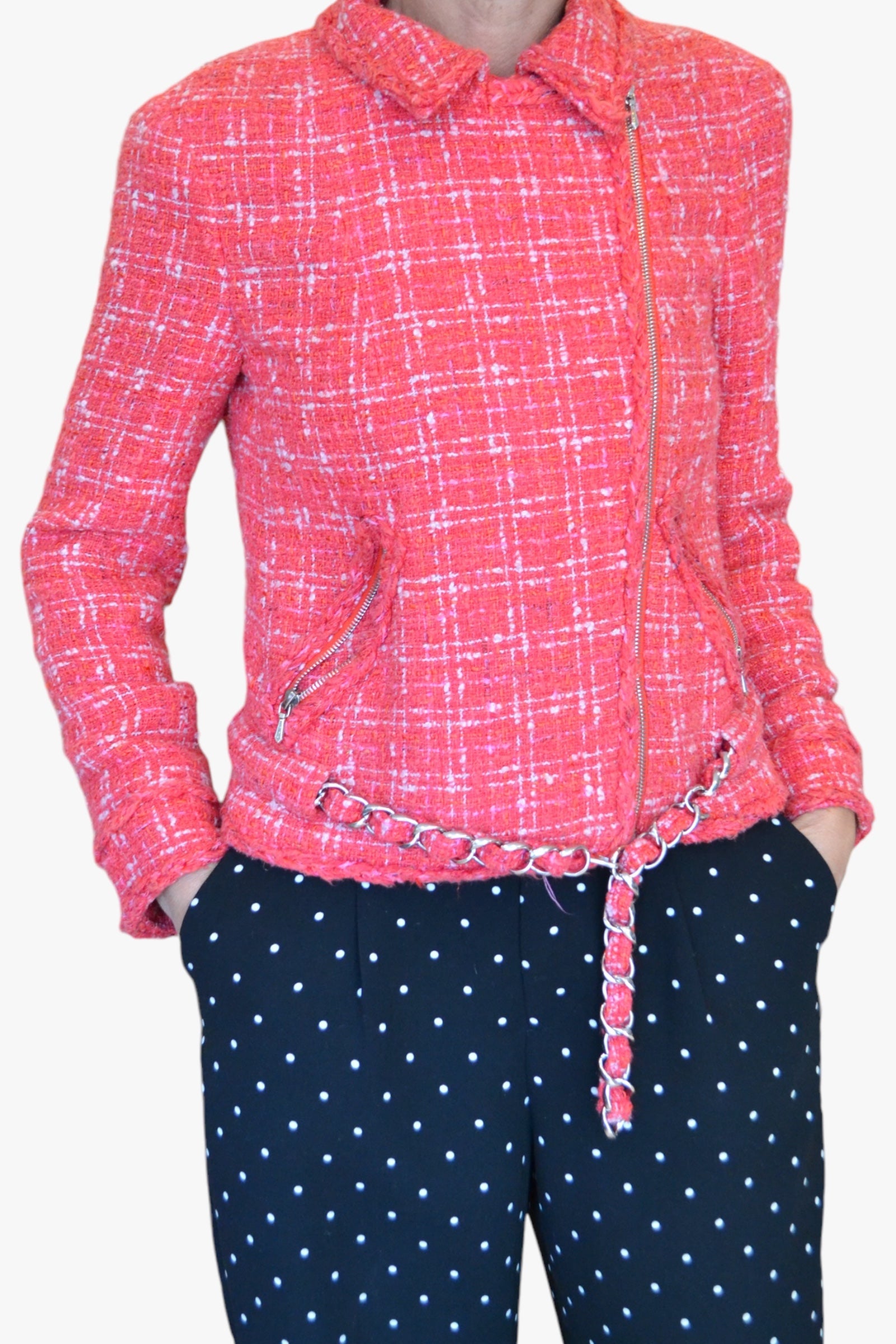 Veste Tweed Biker Jacket