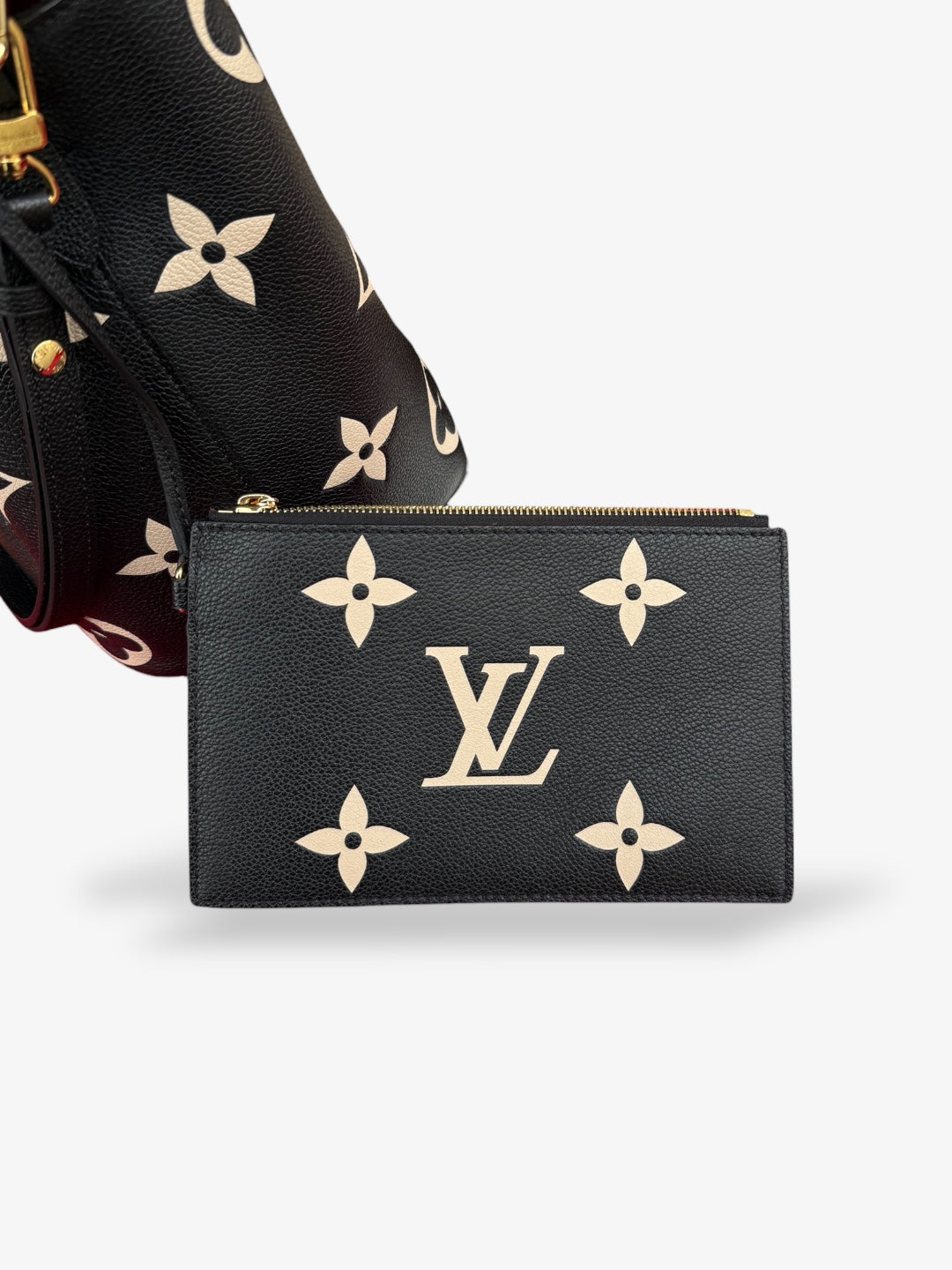 Sac NéoNoé MM en cuir Monogram Empreinte Giant Noir.