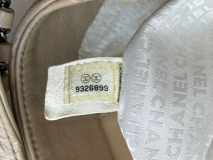 Sac Hobo Cuir Beige