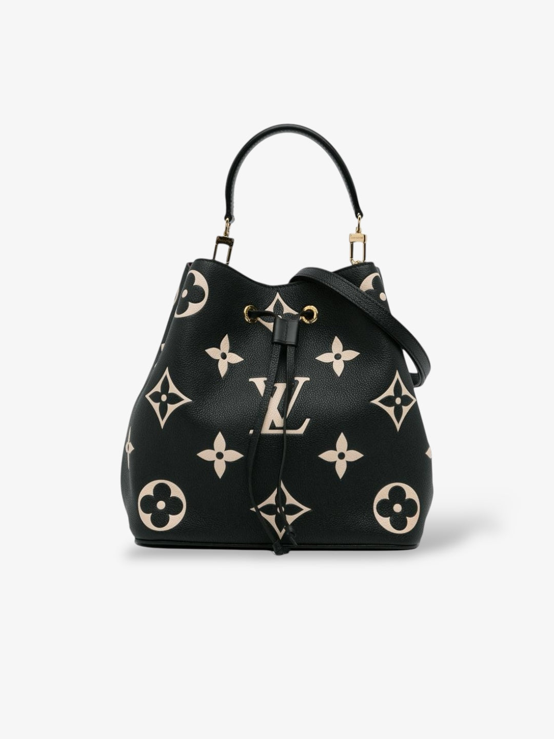 Sac NéoNoé MM en cuir Monogram Empreinte Giant Noir.