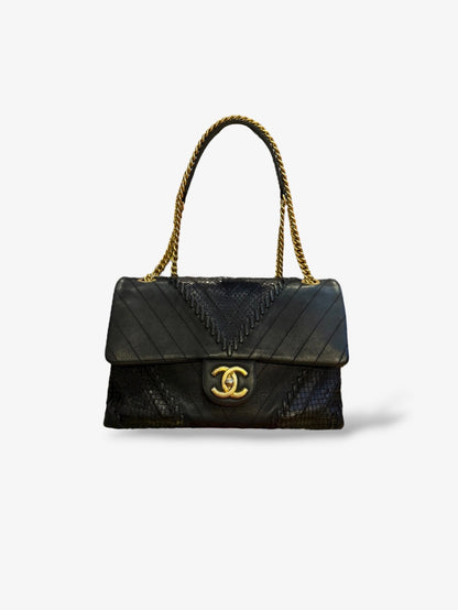Sac Timeless Flap Chevron &amp; Phyton Patchwork