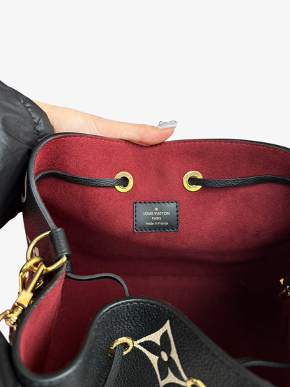 Sac NéoNoé MM en cuir Monogram Empreinte Giant Noir.