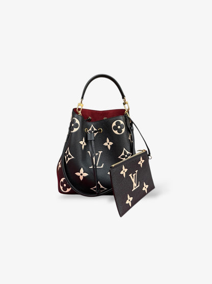 Sac NéoNoé MM en cuir Monogram Empreinte Giant Noir.