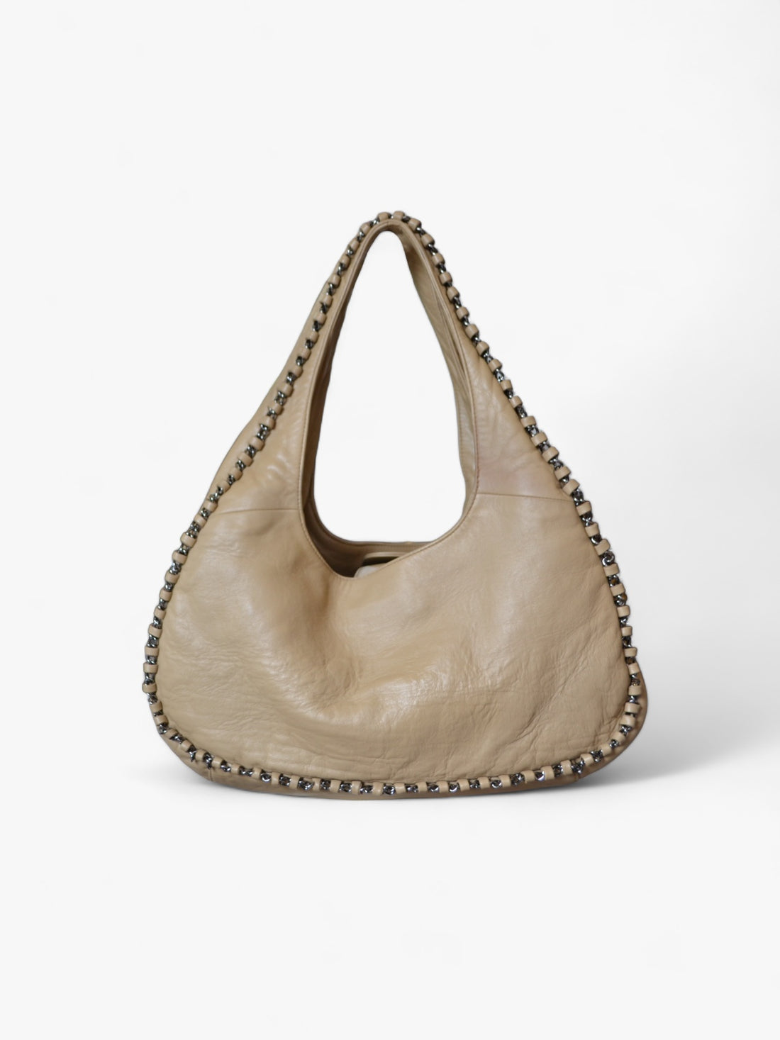 Sac Hobo Cuir Beige